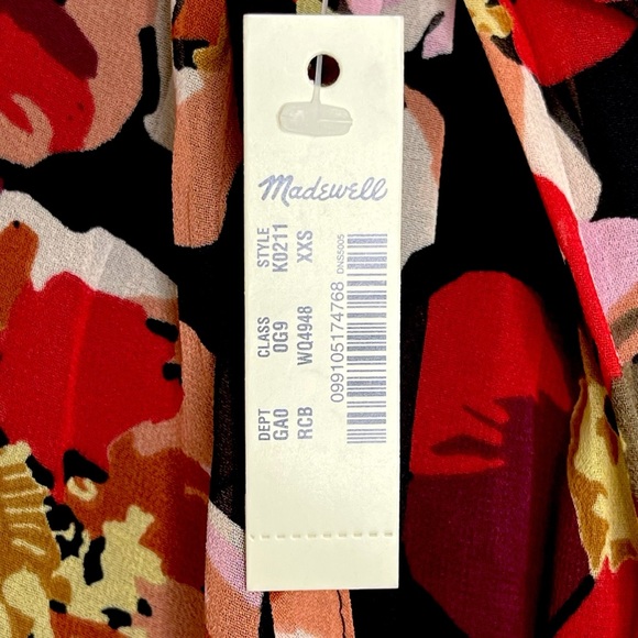 Madewell Tie-Back Bubble-Sleeve Top in French Rose Size XXS NWT - Picture 7 of 9